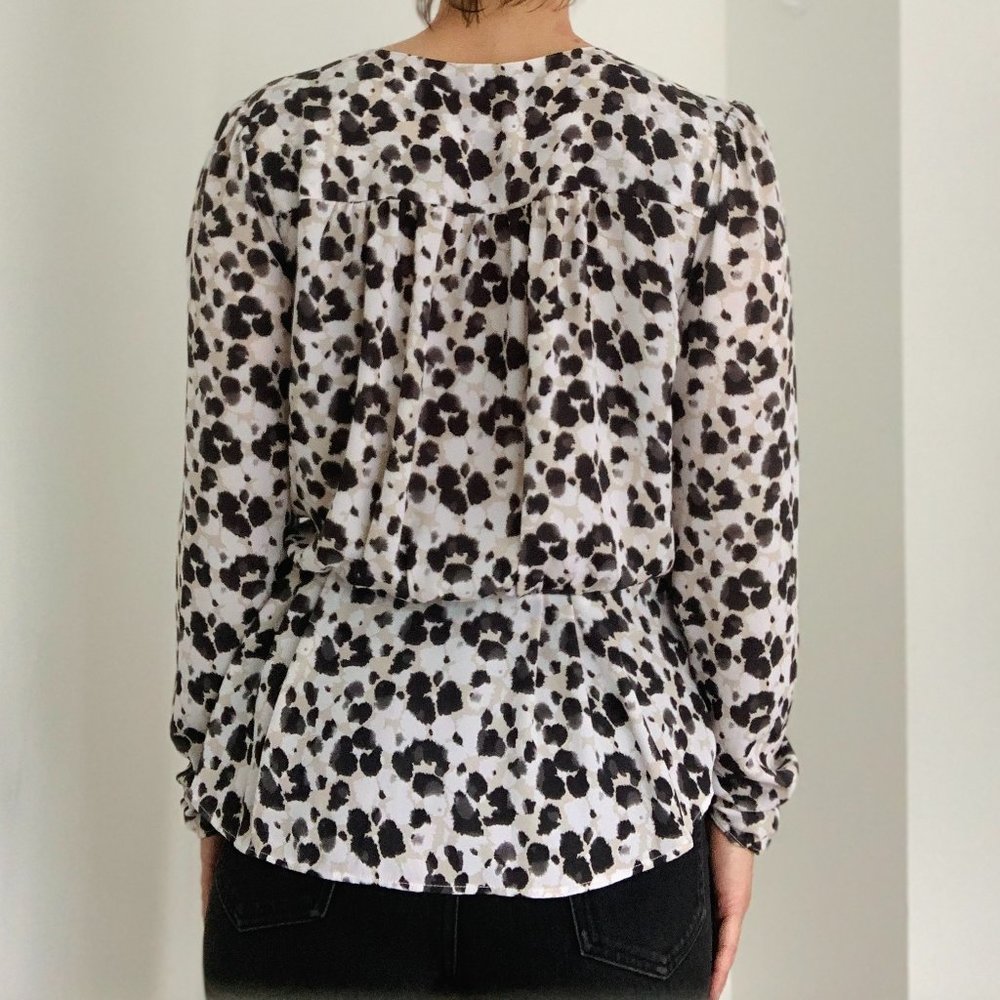 Cabi Rosette Leopard Print Blouse - image 4